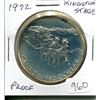 Image 1 : 1992 Proof Kingston Stagecoach Silver Dollar. Commemorates the 175th Anniversary of the first stagec