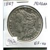 Image 1 : U.S. 1889 Morgan Silver Dollar. EF-40. Nice.