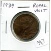 Image 1 : Canada. 1939 Royal Visit to Canada medal. Bronze. Co-joined heads/map of Canada. Uncirculated.