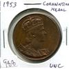 Image 1 : Canada. 1953 Coronation medal of Queen Elizabeth. Uncirculated.