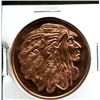 Image 2 : Golden State Mint 1 ounce pure .999 copper round. Indian Chief. BU Red. Nice.