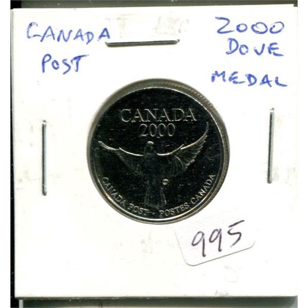 Canada Post 2000 Dove medal. Uncirculated.