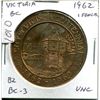 Image 1 : 1962 Victoria, BC Trade Dollar. Bronze with 1 Fence. BC-3. BC’s third Trade Dollar. Uncirculated.