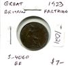 Image 1 : Great Britain. 1923 George V farthing. EF.
