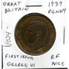 Image 1 : Great Britain. 1937 Penny. First year of issue for King George VI. EF with Traces of Lustre.