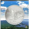 Image 1 : 2014 Canada Goose Silver $20. .9999 pure silver. Specimen. In folder of issue.