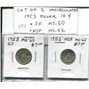 Image 1 : Lot of 2 1953 Uncirculated Canadian Silver 10 Cents. First Year of issue for Elizabeth. Includes Sho