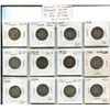 Image 1 : Lot of 12 Canadian George V Silver 25 Cents. Includes 1912, 1913, 1917, 1918, 1919, 1929, 1930, 1931