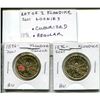 Image 1 : Lot of 2 1896 – 2021 Canadian Klondike Loonies. Includes Colourized Moose & Regular Moose. Both coin