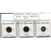 Image 1 : Lot of 3 1967 Specimen coins from 1967 Gold Specimen Set.  Includes Specimen Cent with Heavy Cameo, 