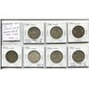 Complete set of 7 Canadian World War II Silver 50 Cents. Includes 1939, 1940, 1941, 1942, 1943, 1944