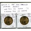 Image 1 : Lot of 2 1965 Saskatchewan Diamond Jubilee Medals. Includes No Tail on Horse & Scarce Tail on Horse.
