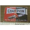 Image 1 : Metal Champion Sign 12x8"