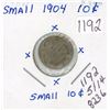 Image 1 : 1904 Small Silver Dime