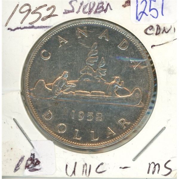 1952 - $1 Silver Coin CAD