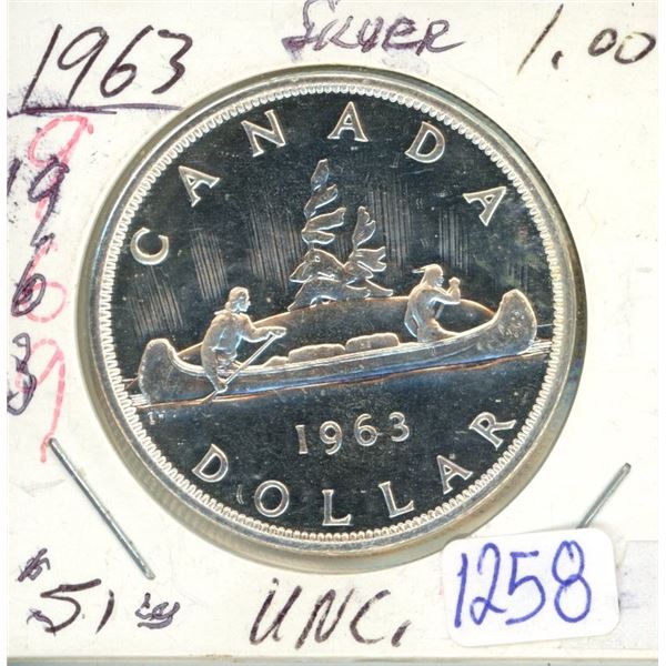 1963 - $1 Silver Coin CAD