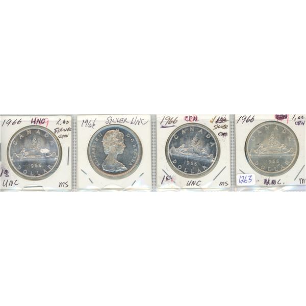 4 - 1966 - $1 Silver Coin CAD