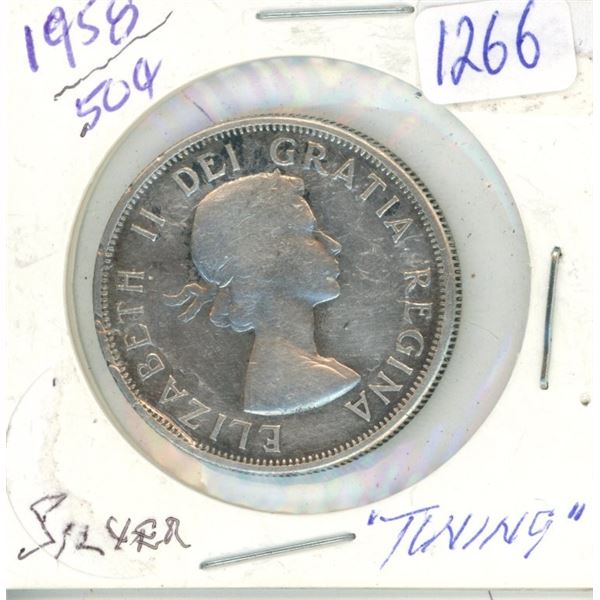 1958 - 50 Cent Silver