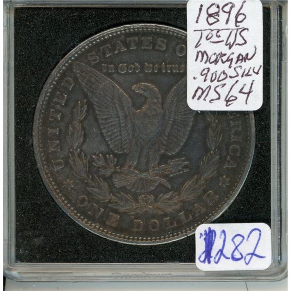 Morgan Silver Dollar - 1896 MS64