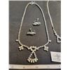 Image 2 : 2 Rhinestone necklaces and clip on earrings