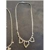 Image 3 : 2 Rhinestone necklaces and clip on earrings
