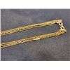 Image 2 : long 4 strand gold colored necklace