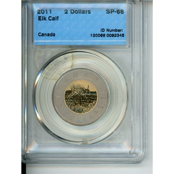 2011 2 dollars cccs sp-68 "elk calf"