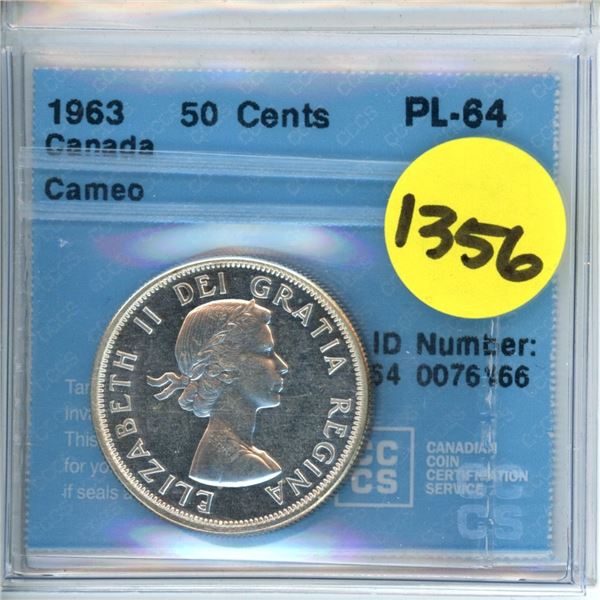 1963 50 cents cccs pl-64
