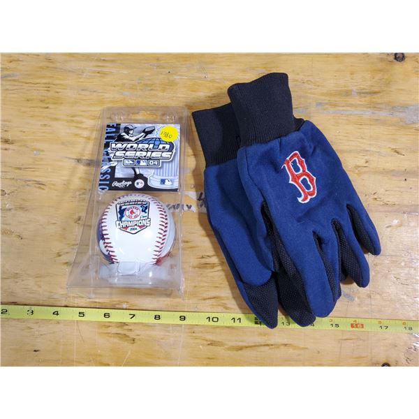 RED SOX BASEBALL (2004) & GLOVES