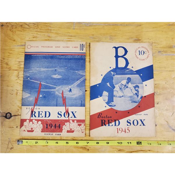 1944 & 1945 RED SOX PROGRAMS