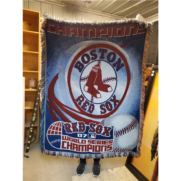 RED SOX BLANKET 2007 CHAMPS 4' X 5'