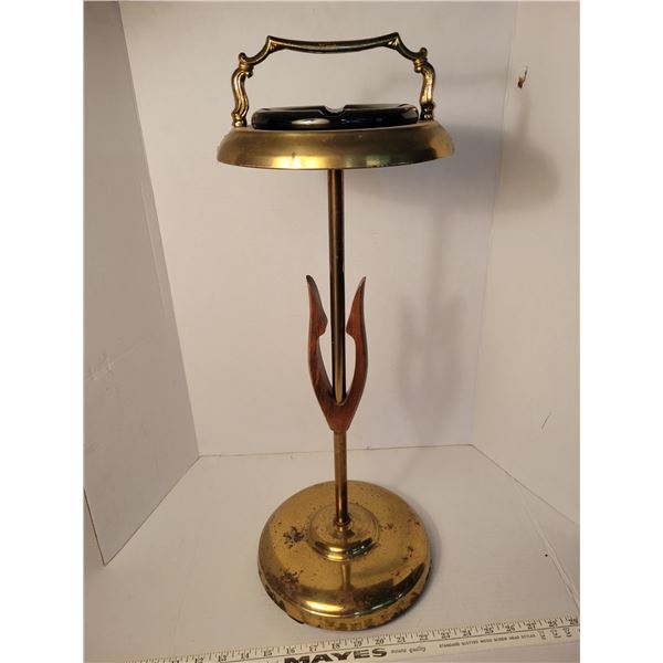 Vintage brass standing ash tray