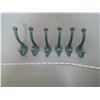 Image 1 : Six iron teal 6 inch iron hooks