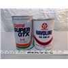 Image 1 : Havoline + Castrol Oil Cans