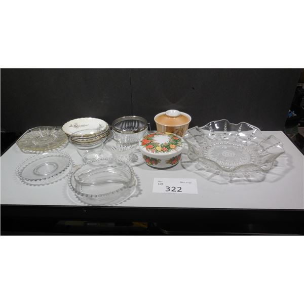 Assortment of platters and China plates