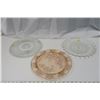 Image 1 : 2 Clear Depression Glass Platter & 1 Pink