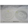 Image 6 : 2 Clear Depression Glass Platter & 1 Pink
