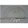 Image 8 : 2 Clear Depression Glass Platter & 1 Pink