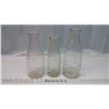 Image 3 : 3 Antique Glass Milk Bottles