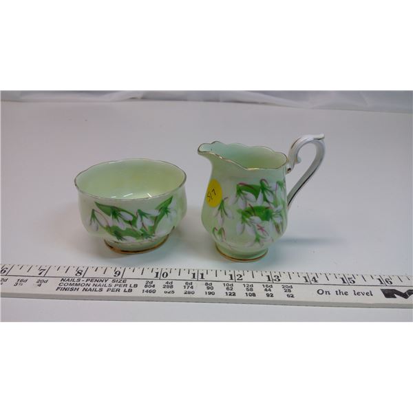 Royal Albert  Laurentian Snowdrop  Cream and Sugar Set