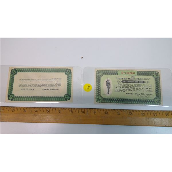 2 Copyrighted 1912 Robin Hood Flour Mills Ltd. Coupons