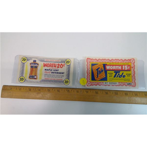 2 Vintage Laundry Detergent Coupons