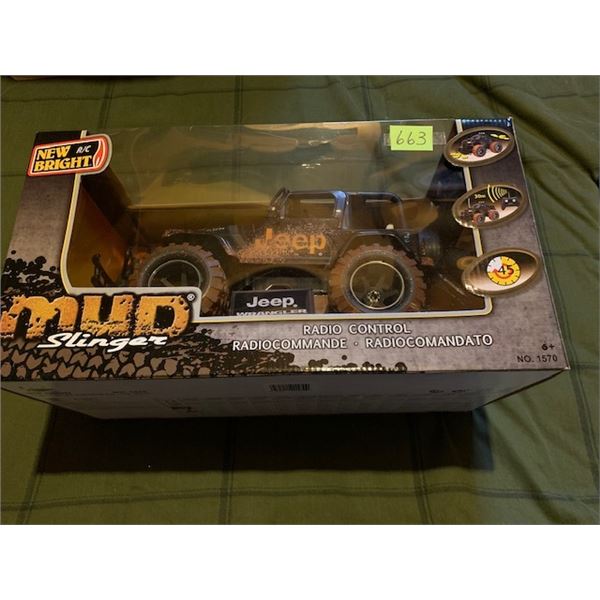 663 JEEP WRANGLER MUD SLINGER RADIO CONTROL NEW IN PACKAGING