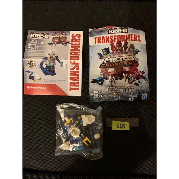 669 KREO TRANSFOMERS FANGWOLD SEALED MICRO CHARGERS WITH INSTRUCTIONS