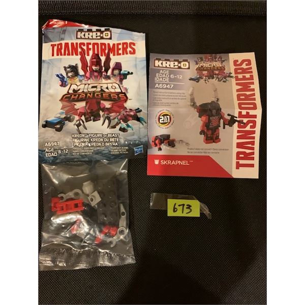 673 KREO MICRO CHARGERS TRANSFORMERS SKRAPNEL SEALED WITH INSTRUCTIONS