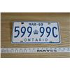 Image 1 : 1969 License Plate Ontario