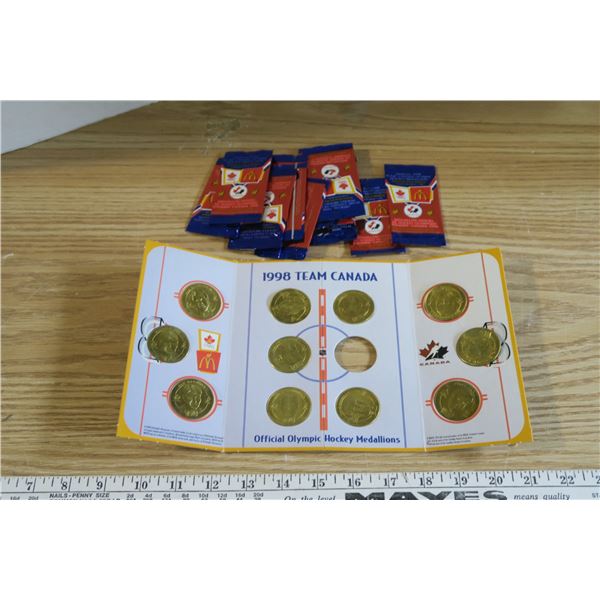 Official 1998 McDonald's Team Canada Hockey Medallions