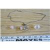 Image 5 : Silver Gem Stone Fish Pendant Necklace with Crystal, Rose Quartz pocket stones
