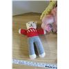 Image 2 : 3 Crochet – Bear, Doll, Piggy 15 inches tall