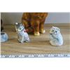 Image 4 : 3 Vintage Cats, 1 Favorware, tooth pick holder + salt and pepper shakers